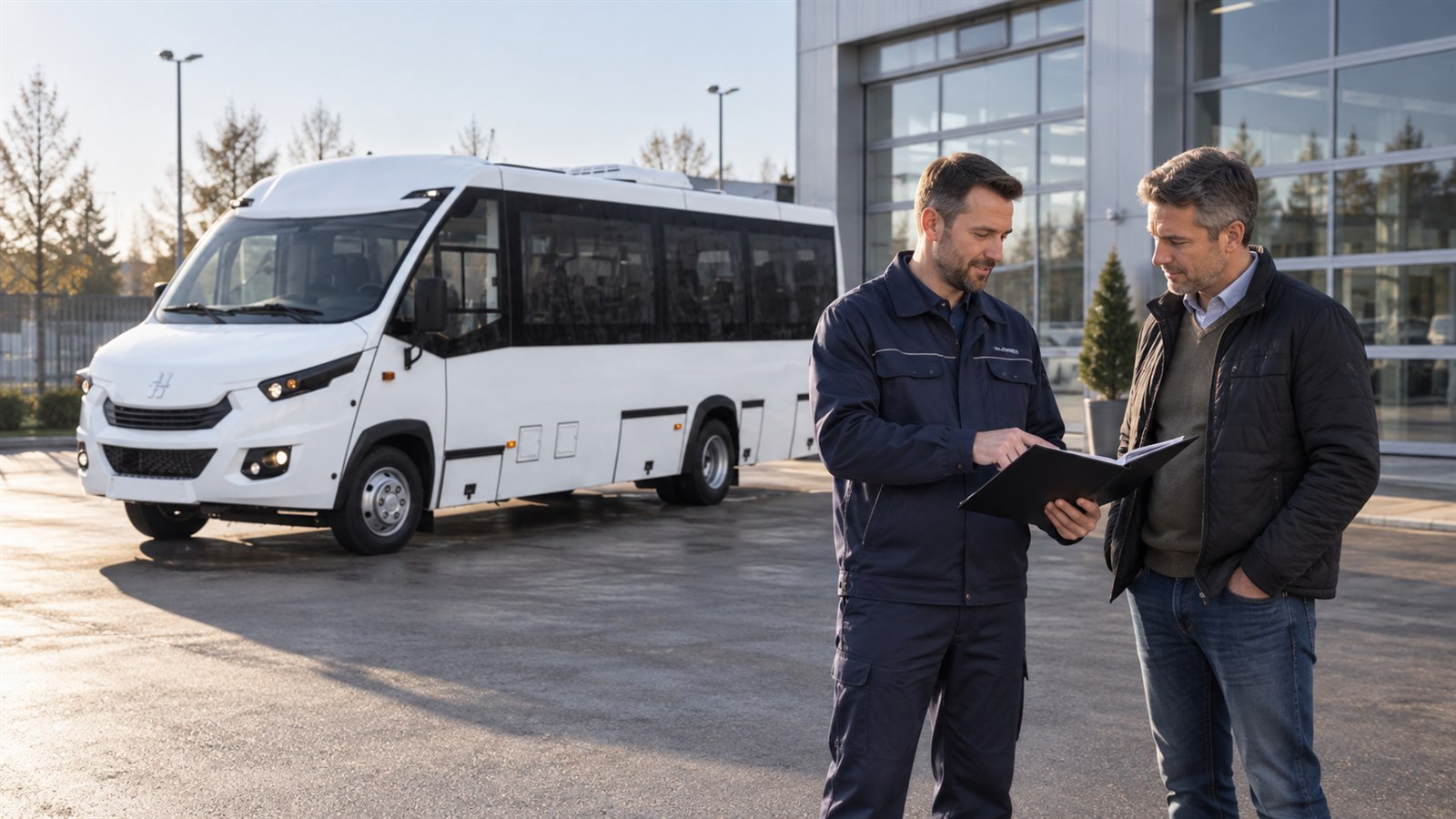 Согласование обслуживания и передачи автобуса НЕМАН с представителем перевозчика