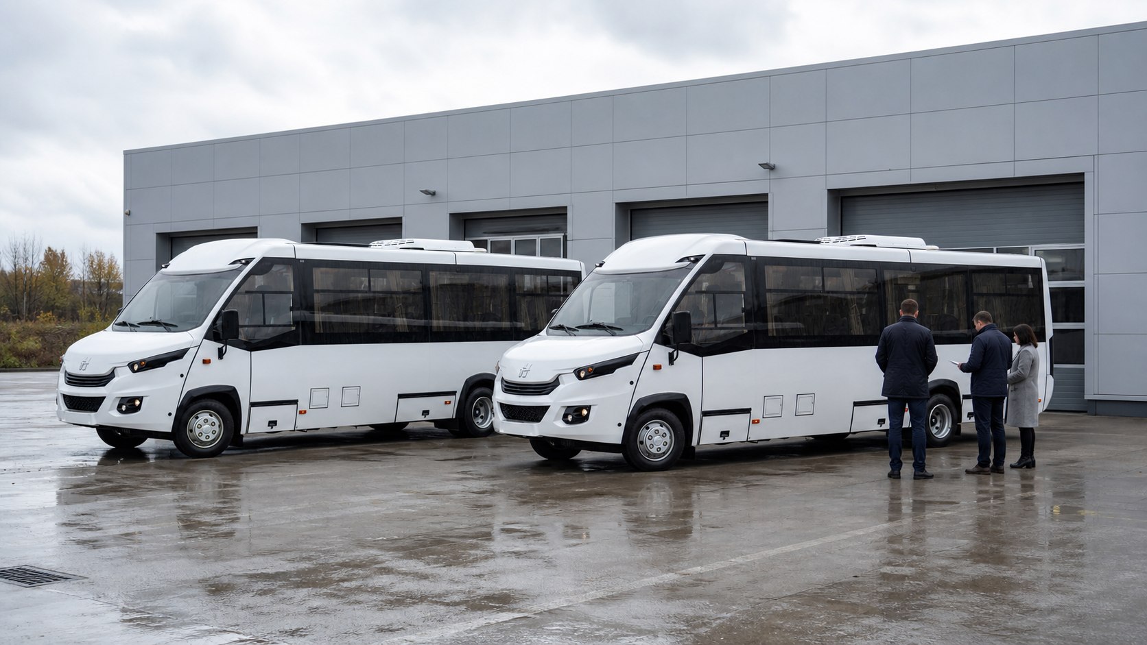 Приёмка партии пассажирских автобусов НЕМАН заказчиком